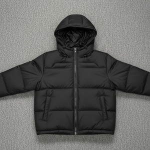 Veste d'hiver personnalisée OEM pour hommes High Street Veste à capuche zippée avec bouton Détail Imperméable Coupe-vent 2026 - Product Image 6