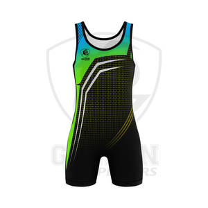 Golden Players Fashionable Stylish Sublimated Custom Made Color <b>Wrestling</b> Singlets Custom Logo OEM Printing <b>Wrestling</b> Singlets - Product Image 5