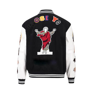 Chaquetas Varsity de Béisbol Personalizadas con Bordado de Alta Calidad, 100% Algodón, para Hombre, Mangas Largas, Chaquetas de Invierno en Venta - Product Image 4