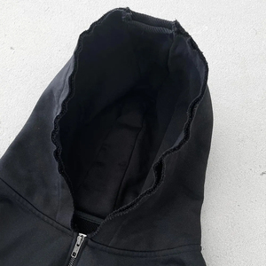 Custom Street Wear Washed Hoodies Hombres en blanco French Terry Distressed Acid Wash Zip up Hoodie - Product Image 2