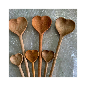 Cuillère Coeur en bois en gros | Cuillère en bois - Product Image 1