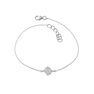 Joyería clásica de moda, pulseras de piedras preciosas de Calcedonia azul chapadas en oro amarillo de Plata de Ley 925 para damas y niñas - Product Image 4