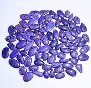 Belle Charoite Naturelle Pierres Précieuses En Vrac En Gros Mélange Forme Cabochon pour La Fabrication De Bijoux En Quartz - Product Image 6