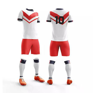 Vente en gros de maillots de football imprimés avec logo personnalisé ensemble d'uniformes de maillots d'équipe de football pour enfants et adultes en polyester sublimé - Product Image 4