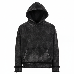 USA Streetwear Survêtements Pull unisexe Acid Washed Surdimensionned Jogging Suits Blank Hoodie and Jogger Sweatpants Sets - Product Image 4