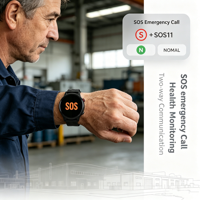 Seniors Telecommunication Solutions Emergency SOS Calling Help Alarm Tracking Watch Small GPS Tracker Device with Two-way Call