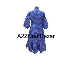 Natural Cotton Himanshi Floral Midi <b>Dress</b> For Women Breathable Fabric Comfortable <b>Loose</b> Fit Summer Casual Apparel - Product Image 6