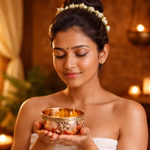 Bol rituel de méditation, ustensiles spirituels en cuivre, bol en cuivre Vastu, bol en cuivre pour usage en temple, accessoires de méditation yoga - Product Image 4