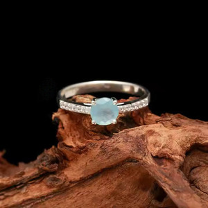 Wholesale Bulk 925 Sterling Silver <b>Rings</b> for Women & <b>Girls</b> Unique Aquamarine Stone Cut Design Trendy Wedding Engagement Gifts - Product Image 6