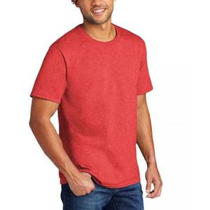 Camisetas de hombre de color personalizado OEM ropa de verano de manga corta ropa de hombre 100% algodón cuello alto calidad superior liso de gran tamaño - Product Image 1