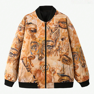 Chaqueta Bomber de Invierno para Hombre con Logotipo Bordado en Chenilla Personalizado, Chaqueta Varsity con Mangas de Cuero y Sublimación - Product Image 1