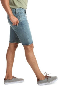Short en jean taille haute décontracté pour homme, coupe décontractée et confortable avec poches, jean droit délavé 2026 - Product Image 3
