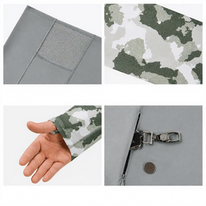 Sweat à capuche de pêche camouflage pour homme UPF 50, manches longues, protection solaire anti-UV, fermeture éclair, en polyester - Product Image 4