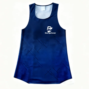Manufacturer Supply Custom Sublimation Print Quick Dry Unisex Summer Running Marathon Gym Fitness Running Singlet Training <b>Vest</b> - Product Image 1