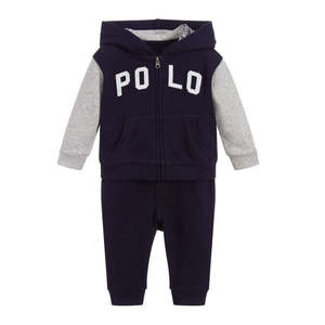 Alta calidad invierno 100% poliéster polar Streetwear con capucha transpirable adulto deporte ropa conjunto con logotipo frontal - Product Image 1