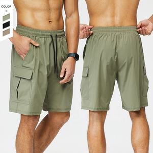 กางเกงขาสั้นออกกำลังกายผู้ชายน้ำหนักเบาระบายอากาศได้ดีมีเชือกผูกเอวกระเป๋าด้านข้างกางเกงขาสั้นจัดส่งแบบ DP - Product Image 1