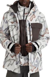 Men's Winter Waterproof <b>Soft</b> <b>Shell</b> Bomber <b>Jackets</b> Customized Design Print <b>Hooded</b> High Street Casual Style Stand Collar - Product Image 2