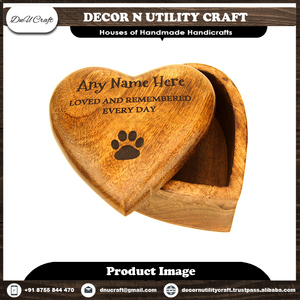 Urnas de cremación cilíndricas de palisandro hechas a mano, caja de madera personalizada con grabado, venta al por mayor, temática animal para mascotas, para mesa y hogar - Product Image 6