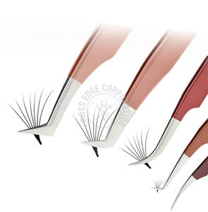 Custom Fiber Tip Eyelash Extension Tweezer 90 degree Precision Angle Curved Isolation <b>Tool</b> for Lash Extension Experts - Product Image 1