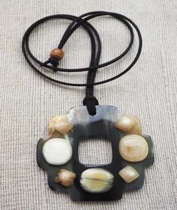 Joyería de Cuerno de Búfalo para Mujer, Collar de Moda, Collar de Cuerno de Búfalo y Vaca, Joyería para Mujer, Ágata - Product Image 4