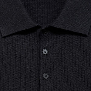 Customizable High Quality 100% Cotton Ribbed Knit for <b>Polo</b> <b>Shirts</b> Casual Solid Pattern <b>Navy</b> Jersey Fabric Eco-Friendly - Product Image 5