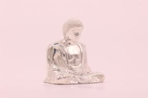 Estatuas de Buda Kamakura de alta calidad de lujo, artesanías de Metal plateado para exteriores a la venta - Product Image 4