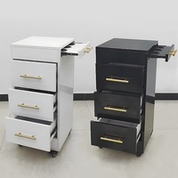 Chariot de salon de coiffure en bois MDF