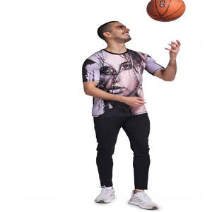 Venta al por mayor de camisetas de manga corta de hombre en fábricas tops de verano ropa deportiva de hombre de media manga ropa de gran tamaño - Product Image 2