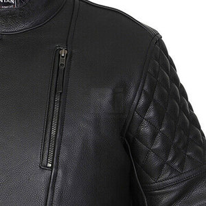 2025 venta al por mayor chaqueta de moto de alta calidad personalizada moda elegante hombres chaqueta de moto de carreras de cuero genuino - Product Image 5