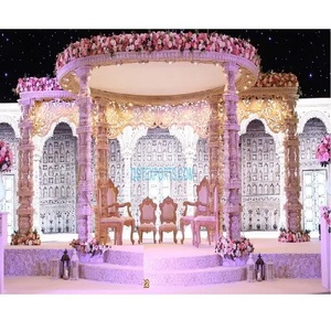 Mandap de Madera para Bodas con un Aspecto Atractivo en Birmingham, Mandap de Madera con Aspecto de Gran Maharani, Mandap de Madera Tradicional para Bodas en el Reino Unido - Product Image 1