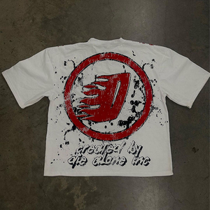 Camiseta de Hombre de Lujo, Gruesa, 100% Algodón, 350 g/m², Talla Grande, Cuello Redondo, Estilo Holgado, 100% Algodón - Product Image 5