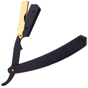 Rasoir de barbier à bord droit Rasoirs droits professionnels pour hommes Rasage de la barbe Mise en forme et coupe de cheveux - Product Image 3