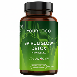 Suplemento Dietético Detox Spiruliglow 500ml OEM Marca Privada Efectos Drenantes y Detoxificantes Hecho en Italia Perlas Yoni RedMoringa - Product Image 2