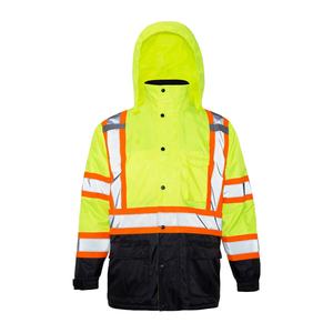 Trajes de Trabajo Reflectantes Fluorescentes de Seguridad Vial, Precio de Fábrica al por Mayor OEM, Impermeables, Térmicos, de Microfibra, Naranja y Negro de Alta Visibilidad - Product Image 5
