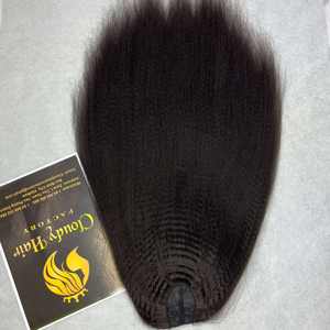CDYHAIRVN Peluca U-Part sin pegamento, cabello humano virgen vietnamita liso rizado, cutícula alineada, proveedores mayoristas - Product Image 1