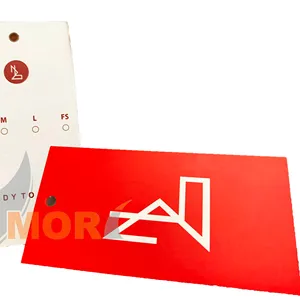 MORI Custom Hanging Label Kraft Clothes Printed Paper Label Hang Tags Brand Labels And Tags Customized Name For Garment