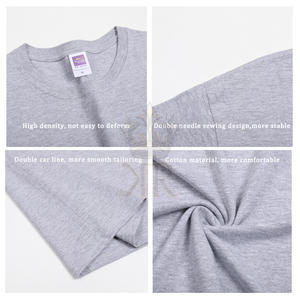 เสื้อยืดผ้าฝ้าย100% ใส่ได้ทั้งชายและหญิงเสื้อครอปแบบธรรมดาพิมพ์ลายสกรีนโลโก้แบบระเหิดทรงโอเวอร์ไซส์สำหรับผู้ชายสีพื้น - Product Image 3