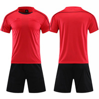 Nouveau gros meilleure qualité nouveau maillot de football arbitre survêtement juge uniforme Kits de football pour hommes