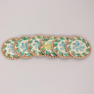 Plaque de dessous de verre en rotin nacre et banquets Accessoires de maison en gros Artisanat du Vietnam - Product Image 2