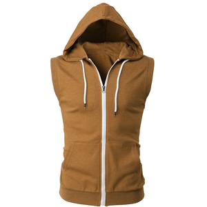 Débardeurs à capuche d'entraînement pour hommes Bodybuilding Muscle Cut Off T-shirt sans manches Gym Hoodies Vest - Product Image 2