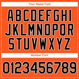 Camiseta de béisbol personalizada naranja negro-blanco - Product Image 4