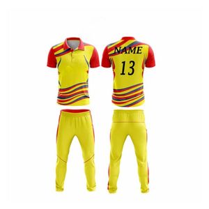 Uniforme de Cricket Personalizado de Alta Calidad, 100% Poliéster, para Hombre Adulto, con Camiseta de Manga Corta y Pantalón - Product Image 5