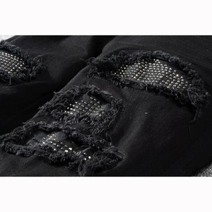 กางเกงยีนส์ขาตรงของผู้ชายกางเกงยีนส์วินเทจซักได้ตามต้องการ - Product Image 6