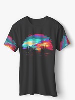 T-shirt formel en coton 100% à coupe ajustée, imprimé en sérigraphie - Écologique et à séchage rapide, imprimé animal