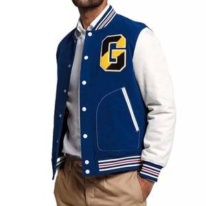 Fabricant de vêtements par Hosten Greek Enterprises Vestes pour hommes Manches en cuir de laine Hiver Streetwear Sports Vestes de baseball - Product Image 4