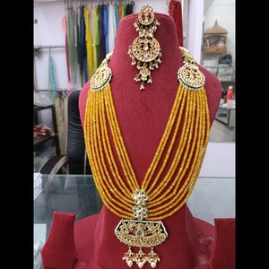 ชุดยาวลูกปัดโบราณมาลาอินเดียพร้อมลูกปัดหลากสีคุณภาพสูงทำด้วยมือสร้อยคอจำนวนมาก - Product Image 3