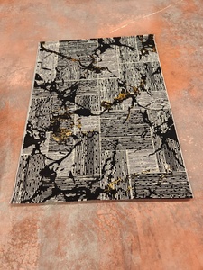 Tapis Adiva turcs modernes en polyester shaggy, tissés jacquard, fabriqués à la machine, à poils longs, rembourrés, réversibles, lavables, antidérapants - Product Image 5
