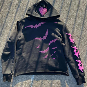 2025 Unique Style Streetwear À Capuche 100% Coton Biologique Personnalisé Strass Vintage Pull À Capuche pour Hommes - Product Image 1