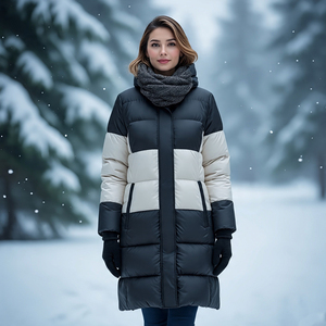 เสื้อแจ็คเก็ตตัวยาวบุนวมสำหรับผู้หญิง, เสื้อโค้ทตัวยาวให้ความอบอุ่นสำหรับฤดูหนาว - Product Image 6