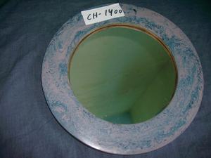 Miroir mural rond en bois MDF géométrique de luxe fait à la main de 32 pouces incrustation d'os forme personnalisable en verre pour la décoration intérieure - Product Image 3